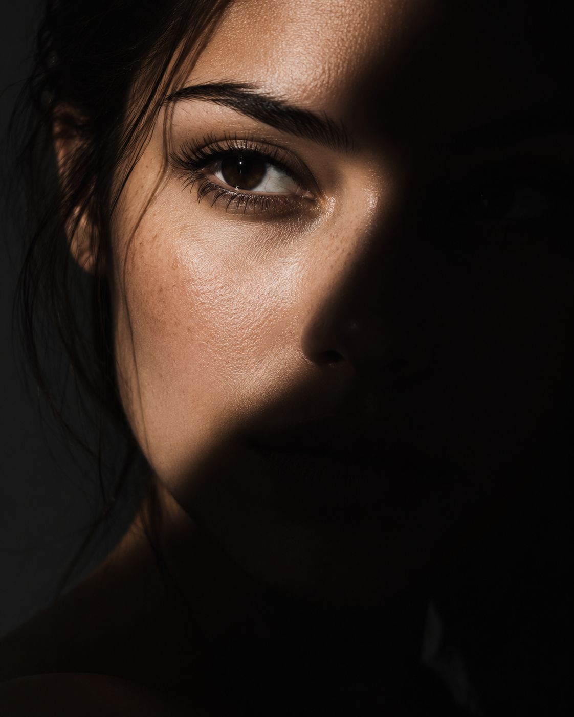 Primer plano del rostro de una mujer con piel sana y luminosa, cuidada desde dentro con omega 3
